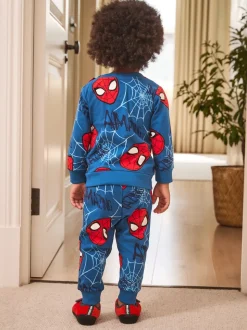 Spiderman bleu marine - Pyjama simple en polaire confortable avec licence (12mois10ans)