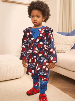 Spiderman bleu marine - Robe sous licence en polaire (12mois-10ans)