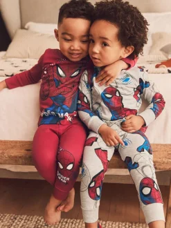 Spiderman rouge/bleu marine - Lot de 3 pyjamas Snuggle (12mois-10ans)
