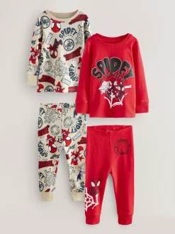 Spidey et Friends Rouge/Écru Cream - Lot de 2 pyjamas Snuggle (12mois-8ans)