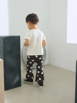 Spot Monochrome - Leggings évasés à côtes (3mths-7yrs)