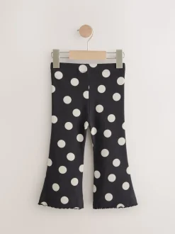 Spot Monochrome - Leggings évasés à côtes (3mths-7yrs)