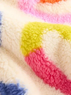 Squiggle arc-en-ciel crème - Polaire zippée (3mois-7ans)