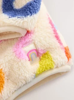 Squiggle arc-en-ciel crème - Polaire zippée (3mois-7ans)