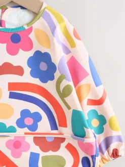 Stampy Floral - Bavoir à manches de sevrage et d’alimentation