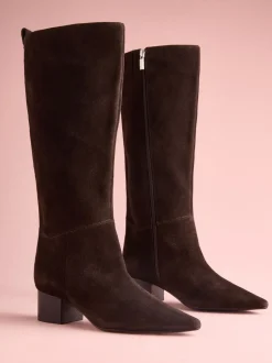 Suede Brune - Bottes Tabitha Simmons x Next Cassidy à talons carrés