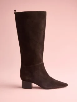 Suede Brune - Bottes Tabitha Simmons x Next Cassidy à talons carrés