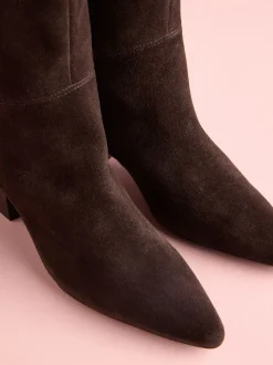 Suede Brune - Bottes Tabitha Simmons x Next Cassidy à talons carrés