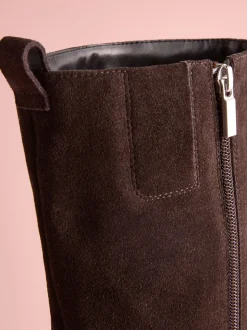 Suede Brune - Bottes Tabitha Simmons x Next Cassidy à talons carrés