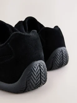 Suede noire - Baskets à lacets Forever Comfort® en cuir à semelle slim