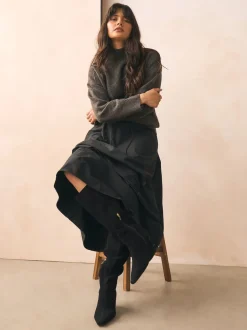 Suede noire - Bottes à talons Forever Comfort® à bout pointu