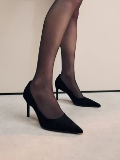 Suede noire - Chaussures de milieu de terrain en cuir