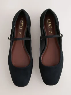 Suede noire - Chaussures Mary Jane en cuir à bout carré Forever Comfort®