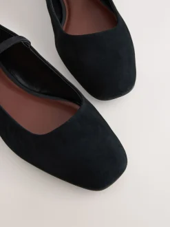 Suede noire - Chaussures Mary Jane en cuir à bout carré Forever Comfort®