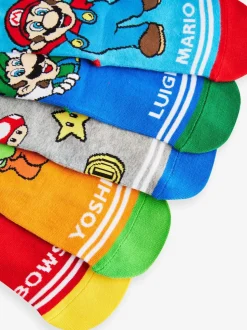 Super Mario - Lot 5 paires de chaussettes Character riches en coton
