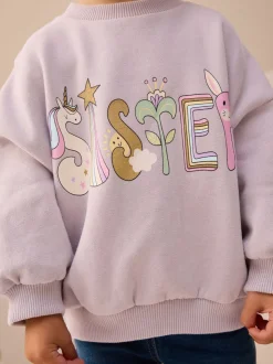 Sœur violet lilas - Sweat à col ras du cou (3mths-7yrs)