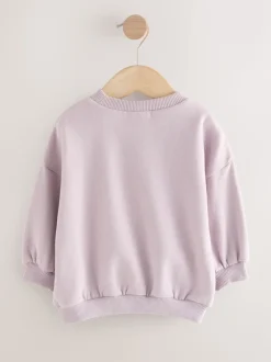 Sœur violet lilas - Sweat à col ras du cou (3mths-7yrs)