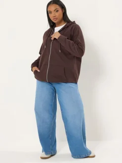 Sweat à capuche Yours Curve zippé