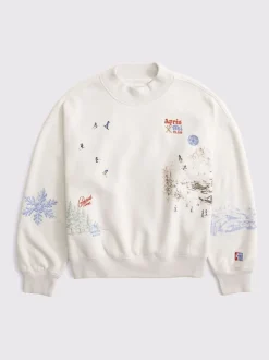 Sweat-shirt Abercrombie & Fitch Ski Resort Sunday Col rond
