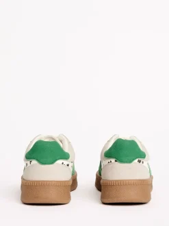 Tache blanche - Baskets de sport Friends Like These à lacets rétro à semelle en gomme