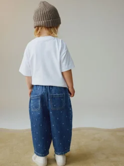 Tache bleue - Jean barrel Pullon (3mois à7ans)