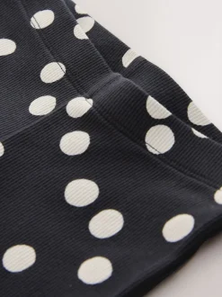 Tache noire/blanche - Leggings évasés à côtes (3-16ans)