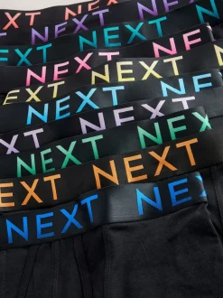 Taille Noir à texte Ombre - Boxers hipsters riches en coton mélangé