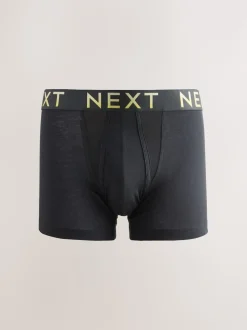 Taille Noir à texte Ombre - Boxers hipsters riches en coton mélangé