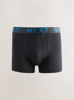 Taille Noir à texte Ombre - Boxers hipsters riches en coton mélangé