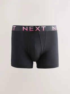 Taille Noir à texte Ombre - Boxers hipsters riches en coton mélangé