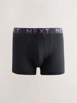 Taille Noir à texte Ombre - Boxers hipsters riches en coton mélangé