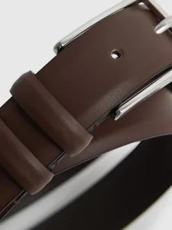 Tan - Ceinture Reiss Dante en cuir lisse