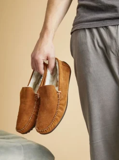 Tan - Chaussons Jones Bootmaker Zain en daim