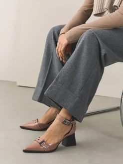 Taupe (Taupe) - Chaussures à talons carrés Forever Comfort® à bout pointu