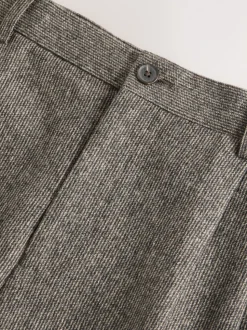 Taupe (Taupe) - Pantalon Nova Fides élégant texturé en laine à coupe fuselée coupe classique