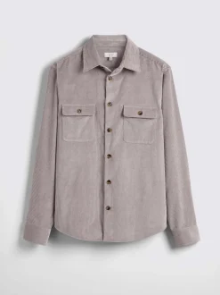 Taupe (Taupe) - Surchemise MOSS en velours côtelé