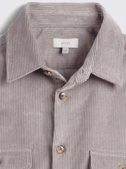 Taupe (Taupe) - Surchemise MOSS en velours côtelé