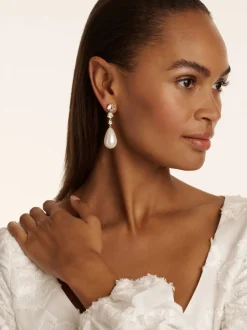 Ted Baker Pearsti : Pendants d'oreilles avec perles de cristal