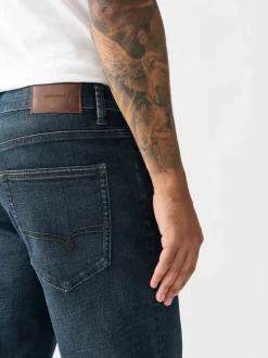 Teinte bleue - Ajustement droit - Jean Motionflex