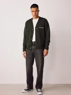 Teinte marron - Ajustement droit - délavé vintage Denim Jeans