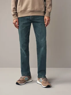 Teinte moyenne - Ajustement droit - extensible Denim Jeans