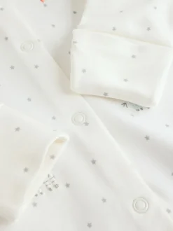 Terrain blanc - Paquet de combinaisons de nuit 3 (0-2ans)