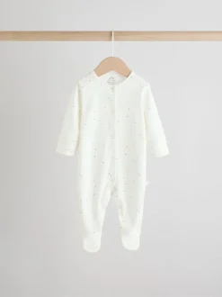 Terrain blanc - Paquet de combinaisons de nuit 3 (0-2ans)