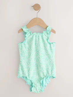 Texture fleurie vert menthe - Maillot de bain Lettuce Edge (3mois-7ans)