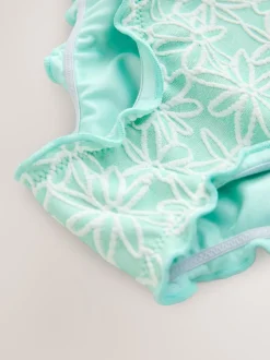 Texture fleurie vert menthe - Maillot de bain Lettuce Edge (3mois-7ans)
