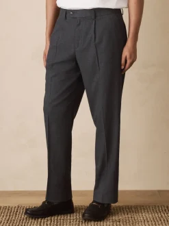 Texture grise - Ajustement droit - Pantalons texturés élégants