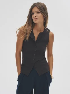 The Set lot de 3 gilets côtelés boutonnés