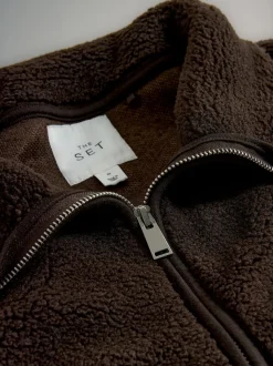 The Set lot de 2 polaires en peau de mouton zippées