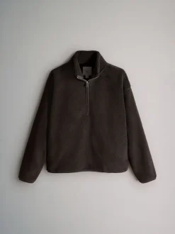 The Set lot de 2 pulls zippés à col cheminée en peau lainée 1/4