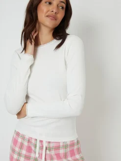 Threadbare ensemble de pyjamas à carreaux, manches longues et col rond